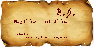 Magóczi Juliánusz névjegykártya